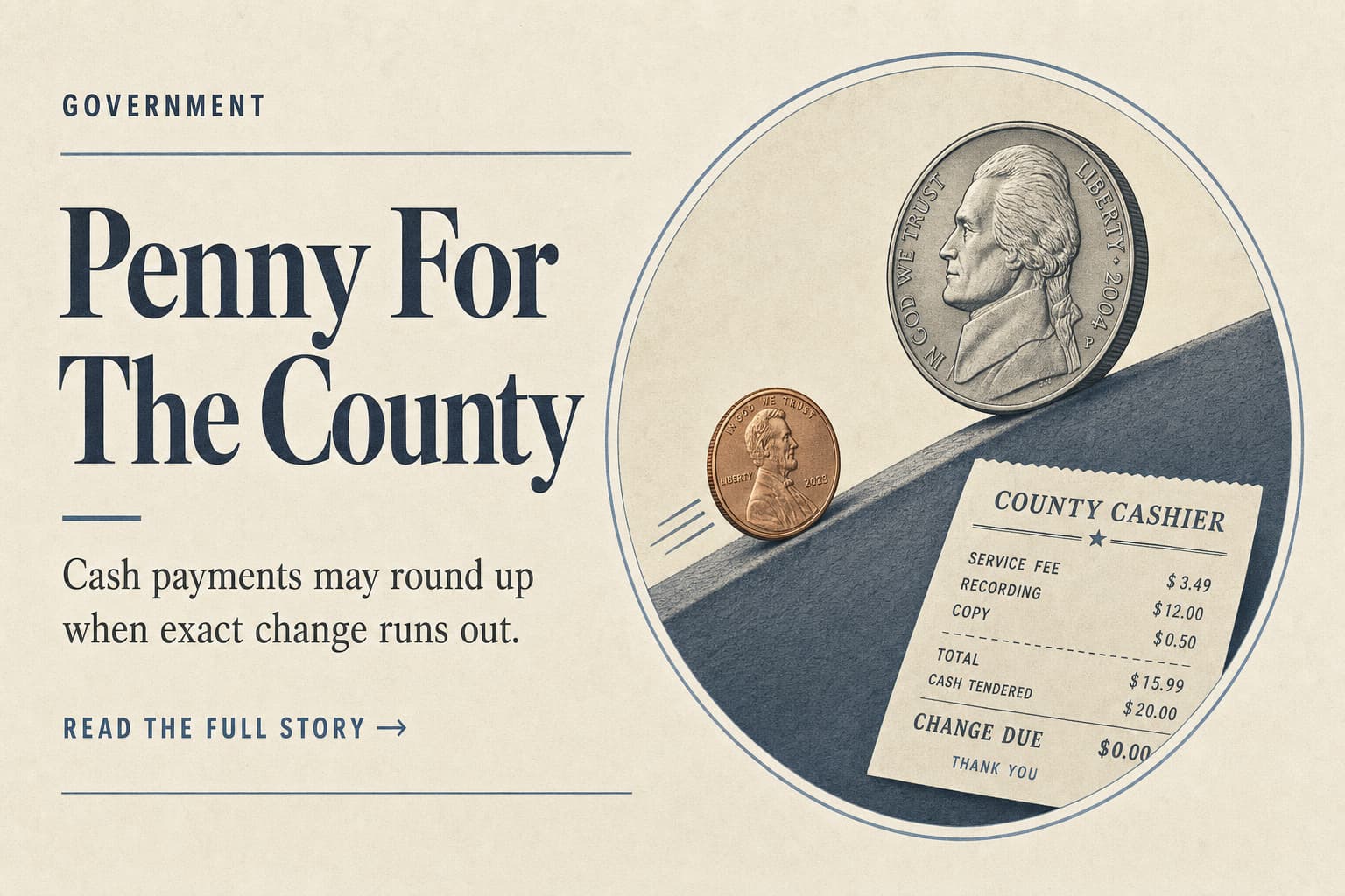 Mecklenburg County Drafts a Plan to Round Cash Up to the Nearest Nickel