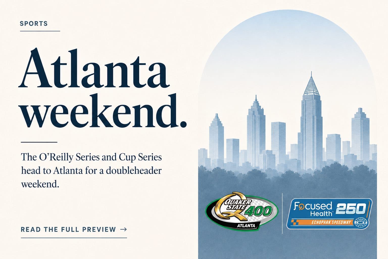 Illustration of NASCAR Cup Series cars racing on a superspeedway.