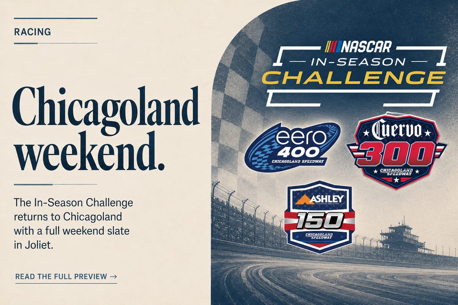 NASCAR O'Reilly Auto Parts Series race at Chicagoland Speedway.