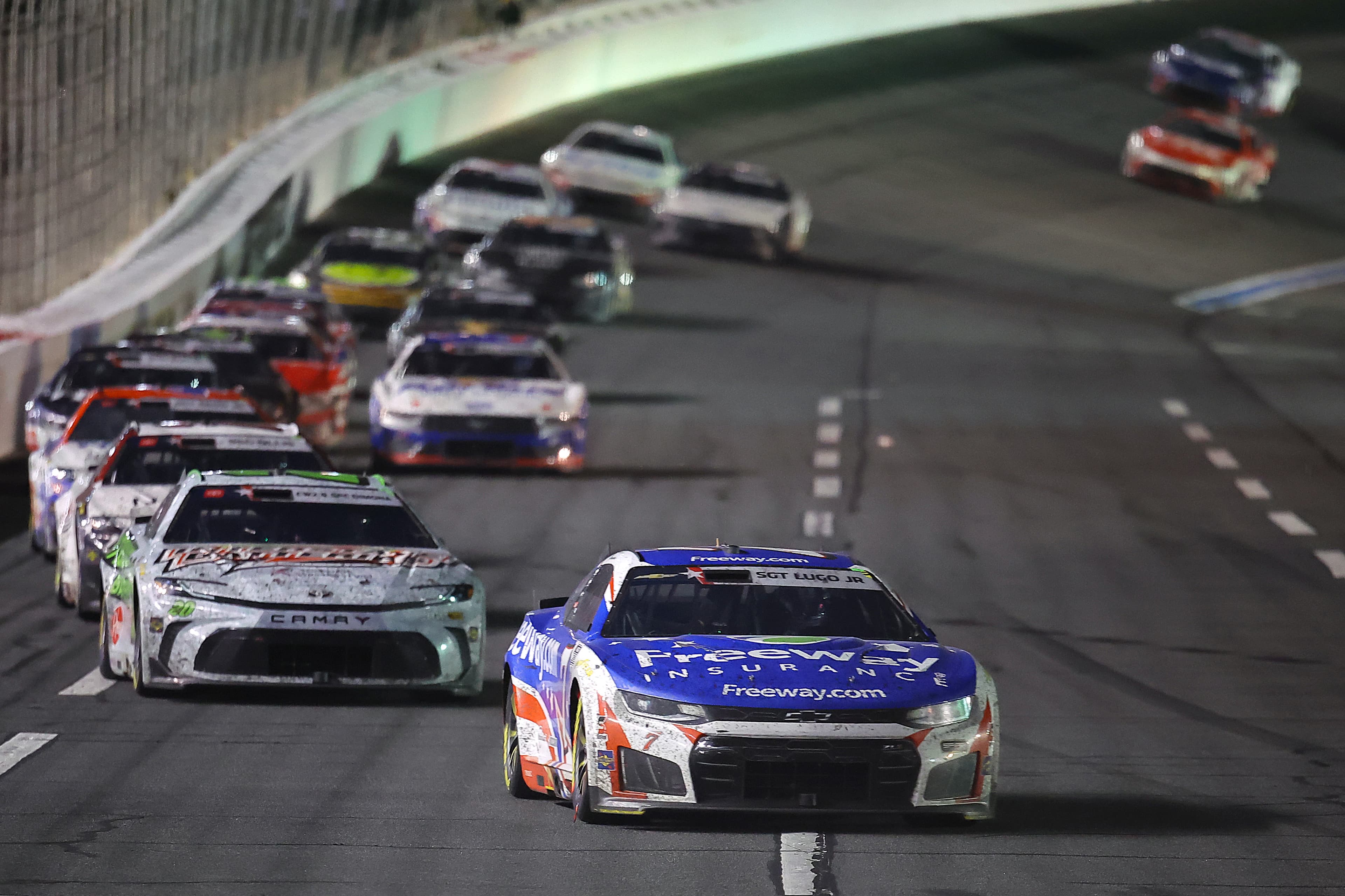 NASCAR Cup Series racing at Charlotte Motor Speedway